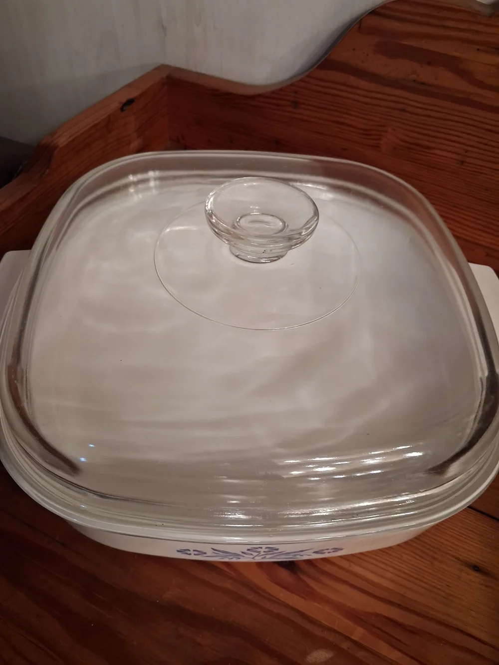CorningWare Blue Cornflower Covered Casserole - White with Blue Floral